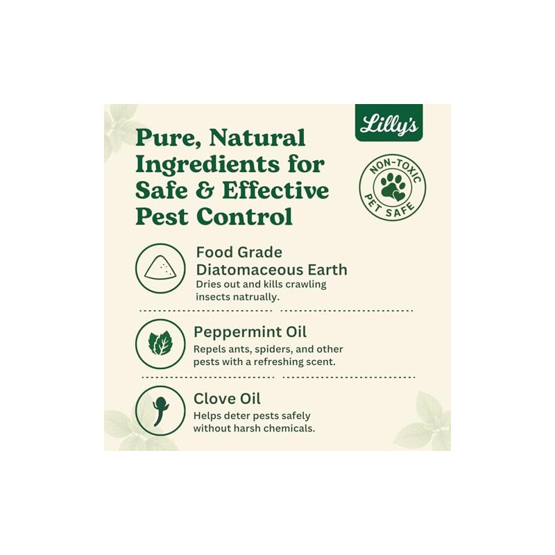 Diatomaceous Earth Food Grade with Peppermint Oil Crawling Insect Killer