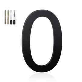 4 Inch Floating House Numbers and Metal Letters for Outdoor Signs, House Numbers for Outside, Aluminum Address Letters and Numbers for Door, Mailbox, Garden, Perfect for Home or Office (Number 0)