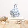 Nautical Rope Knot Decorative Cotton Door Stop, Grey