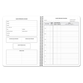 BookFactory Blood Pressure Log Book/Blood Pressure Monitoring Logbook/Personal Medical Tracking Notebook - 104 Pages, 8.5” x 11”, Wire-O (LOG-104-7CW-PP(Blood-Pressure))