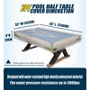 7 ft Pool Table Cover, 600D Waterproof, Dustproof, Windproof, Anti-UV