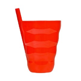 Arrow Plastic Sip-A-Cup with build in straw, 10 Oz Assorted Colors - 6 Count …
