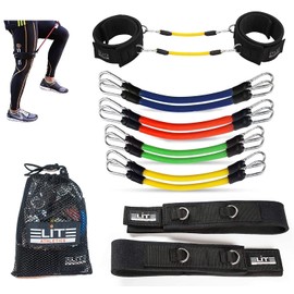 Elite Supplies 11 Pieces Speed Agility Strength Leg Resistance Bands - for All Sports & Exercise Fitness Fast Sprinting, Explosive, Agile, Strength, Endurance