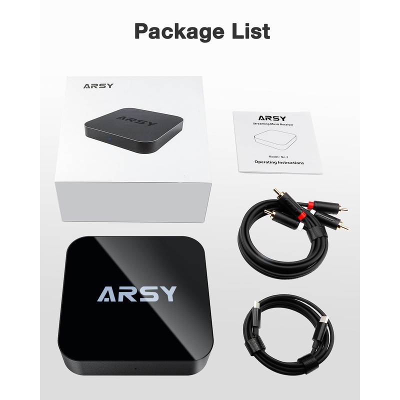 ARSY Ne-3 Streaming Music Receiver, Airplay 2 Receiver, Hi-Fi Auido