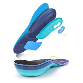 PCSsole Plantillas para fascitis plantar，plantillas hombre mujer ortopedicas para pies planos，plantillas gel hombre trabajo para dolor de pie, fascitis plantar，alivio del dolor de Pie