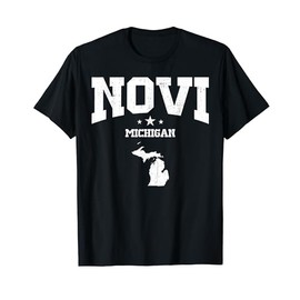 Funny Novi Michigan MI Retro Throwback Sport T-Shirt