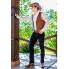 Chaleco De Piel 100% Original Western Wangler Vaquero.