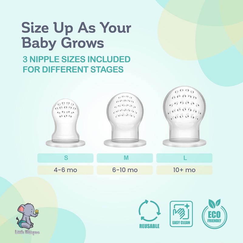 LittleWhispers Baby Fruit Food Feeder Pacifier - Infant Feeding Teether