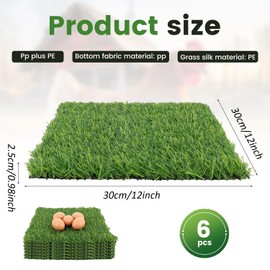 Shoyisenka 6 Pcs Chicken Nesting Pads, 12"x12" Washable & Reusable Nesting Box Pads for Chicken Coop Bedding, Laying Eggs, Chicken Supplies & Coop Accessories