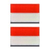 2 Pcs Indonesia Indonesian Flag Patches, Tactical Embroidery Applique Emblem