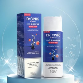 Dr. Cinik Caffeine Shampoo for Hair Growth Strengthening Keratin Shampoo with Biotin Niacin & B5 Boosts Volume Reduces Breakage & Revives Thinning Hair Vegan Gentle Formula for Daily Use