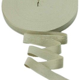 45meters Cotton Ribbon Herringbone Webbing Trim Fabric Tape Tapestry for Bias Binding Gift Wrapping Embellishment Craft Width 20mm (Beige)