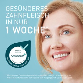 Panasonic Series 600 Ultraschall-Munddusche EW-DJ67-W303, Munddusche für Zähne, 200 ml, IPX7, 2 Ultraschalldüsen, 1 kieferorthopädische & 1 Zungenreinigungsdüse, 5 Wasserdruckstufen, Weiß