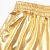 Gymnastics Shorts for Girls Gold Metallic Shorts Shiny Festival Dance