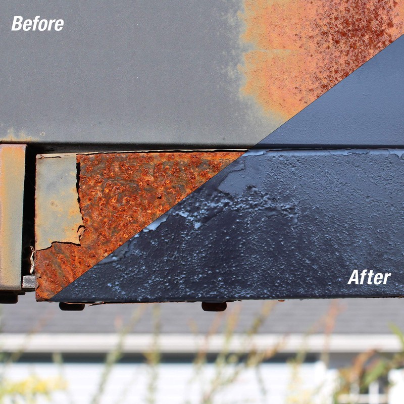 AGS RUST SOLUTIONS Apply Over Rust Paint, Matte Black Finish,