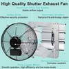 Hipoilk 14 Inch Shutter Exhaust Fan, High Power Wall Mount