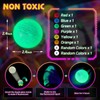 Mega-L Glow in the Dark Balls, 8 Pcs Multicolor Glow