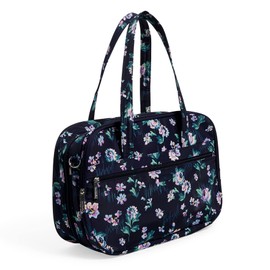 Vera Bradley Women's Lay Flat Travel Bag, Navy Garden, One Size