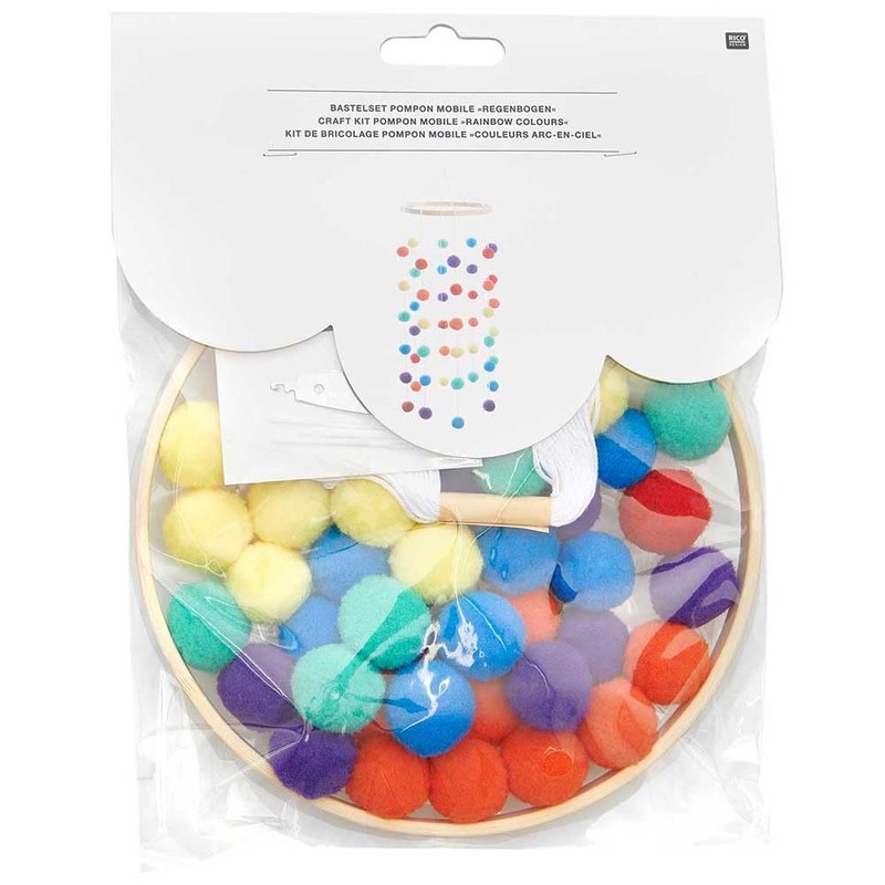 Bright Colours | Pom Pom Mobile Making | Complete Craft