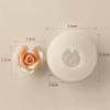2 Pack Flower Succulent Candle Mold - Rose Heart -