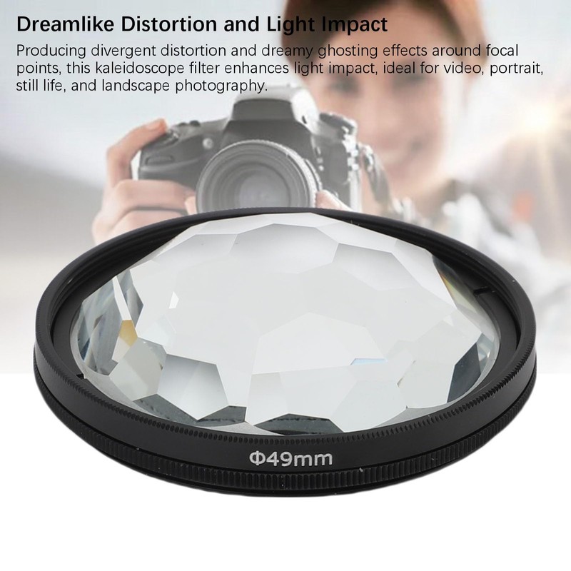 XUMIUZIY 49MM Kaleidoscope Filter, Kaleidoscope Prism Lens Filter MRC Coated