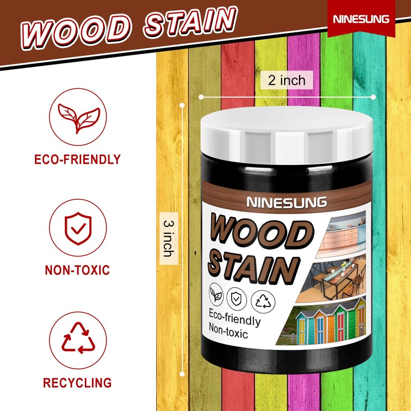 NINESUNG Orange Wood Stain | Water Based Wood Dye Powder