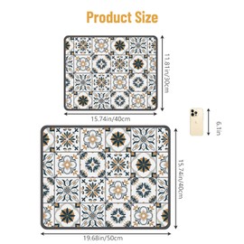 Avvrel Draining Mat, Super Absorbent Dish Drying Mat, Quick Dry Nanofiber Diatomaceous Earth Kitchen Sink Mat, Anti-Slip Drainer Mat for Kitchen Counter (30 x 40cm, Style A)