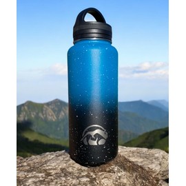 Stainless Steel Insulated Water Bottle, 32 oz, Blue Galaxy Design