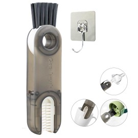 3 in 1 Multifunctional Cleaning Brush, Grand Kitchen 3 in 1 Cleaning Brush, Multi Functional Cleaning Brush, Cup Lid Cleaning Brush, Water Bottle Cleaning Tool, Lid Brush (Gray)