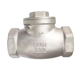 2" NPT Swing Check Valve Female WOG 200 PSI PN16 CF8M,Stainless Steel SS316