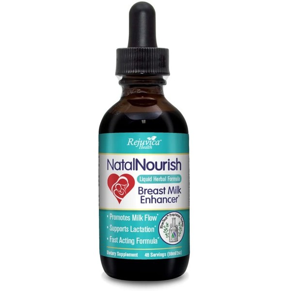 Lactation Supplement - Natal Nourish - Breast Milk Supply Support - Fast-Absorbing Herbal Formula - Fenugreek, Blessed Thistle, Anise Seed, Turmeric and More