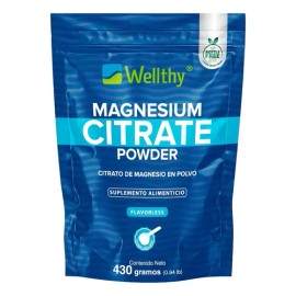 Suplemento Polvo Wellthy Citrato Magnesio 430g