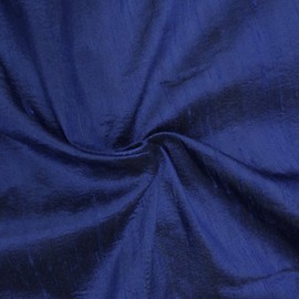100% Pure Silk Dupioni Fabric 54" Wide BTY Drape Blouse Dress Craft (Blue)
