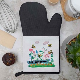 'Bee Welcome Flower Garden' Oven Glove/Mitt (OG00055099)