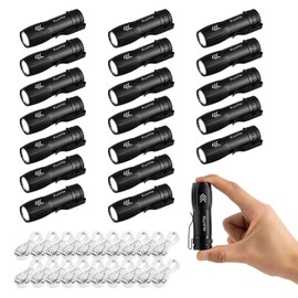 KunHe Small Rechargeable Flashlights 20 Pack Bulk USB-C Mini High Lumens Flashlight Clip Portable Pocket Flash Light for EDC Emergency Home Use Christmas Gift Stocking Stuffers