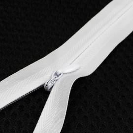 Paquete de 20 cremalleras invisibles blancas de 20 pulgadas, cierre oculta de nailon n.º 3 para costura, cremalleras de manualidades para ropa, almohadas, bolsas y disfraces (blanco, 20 pulgadas)