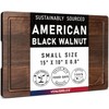 Walnut Wood Cutting Board for Kitchen with Deep Juice Groove