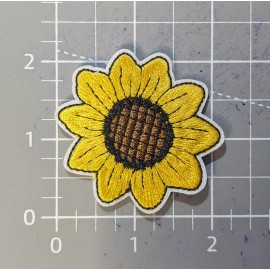 Sunflower Patch 2.25x2.25" Flora Nature Outdoors Forest Embroidered Iron On