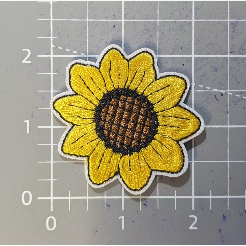 Sunflower Patch 2.25x2.25" Flora Nature Outdoors Forest Embroidered Iron On
