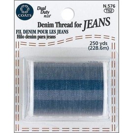 Coats & Clark Inc. N576 Denim Thread for Jeans, 250-Yard, Blue