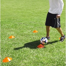 Saraoriginalshop Set of 10 Sports Training Cones Available in 2 Colors Orange or Yellow Fluo Cups for All Sports Football Hockey Skating ECC (Orange Fluo)