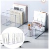 Granmagazz Acrylic Bookends Tabletop Bookshelf Divider Document Sorter Rack Handbag