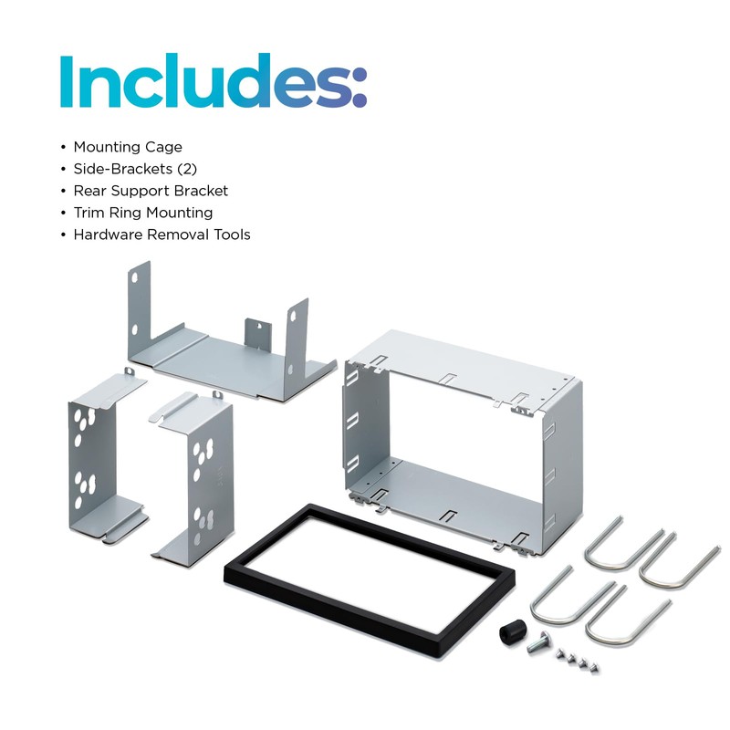 Pioneer ADT-VA133 2 DIN Installation Kit, Includes Flush Mount Cage,