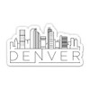 Squiddy Denver Colorado City Skyline - Vinyl Sticker Decal for