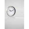 MC Power Design Wanduhr modern Silber | mit Thermometer und