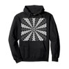 Starlight Speeding Mid-Century Pattern White Black Cut Out Pullover Hoodie