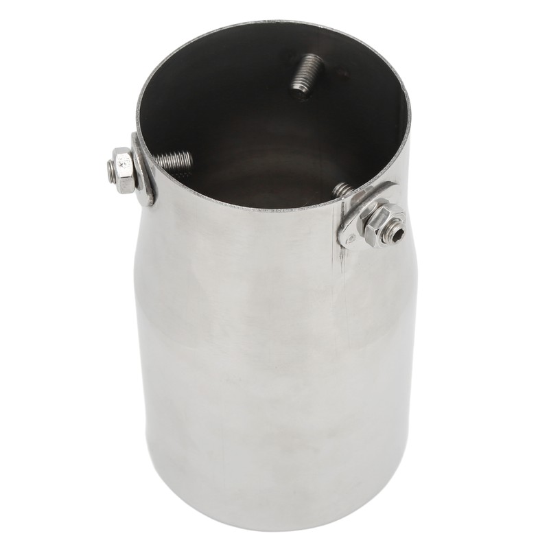 Exhaust Muffler 76mm/2.99in Mirror Polishing Stainless Steel Rear Muffler Exhaust