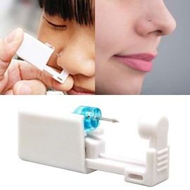 SIEISIEIX Nose Piercing kit, 2 Pack Disposable Sterile Nose Piercing Kit Tool with 2 Nose Studs, Safety Portable Self Nose Piercing Gun Set