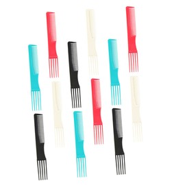 IWOWHERO 5-Prong Hair Comb Set 12 Pieces Dual-Sided Styling Tool for Updos Suitable for Hair Types for Salon and Home Use Random Color