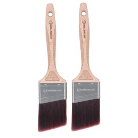 ROLLINGDOG Angled Paint Brushes for Wall - 2.5 Inch Trim Cutting in Paint Brush for Precise Detail Trimming and Touch Ups (Pack of 2)